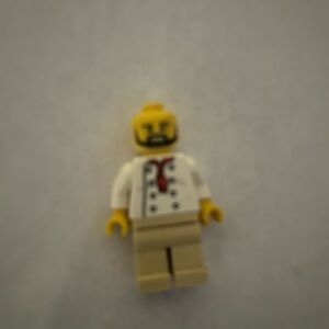 Lego Minifigure with White Shirt and Tan Pants